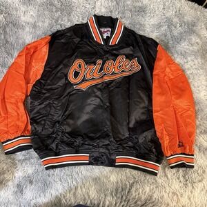 Vintage Baltimore Orioles Satin Starter Jacket Diamond Collection Size 5XL